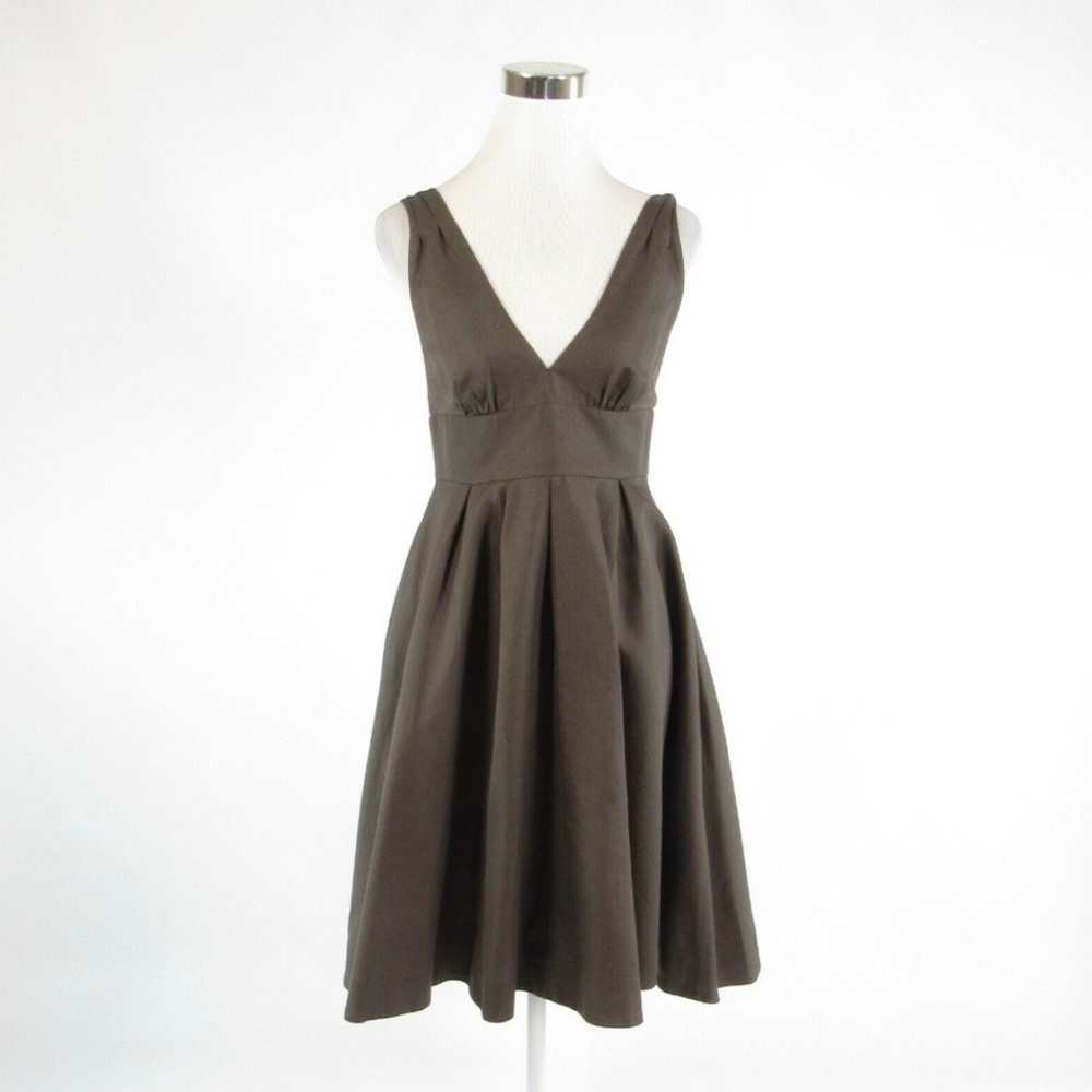 J.Crew brown cotton empire waist dress 4
